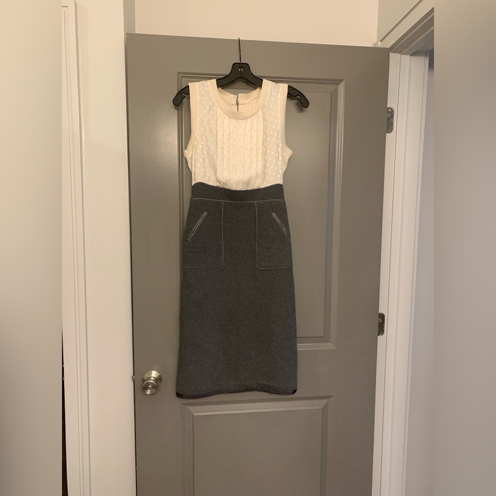 White/Gray Pencil Dress, size XS (2)
